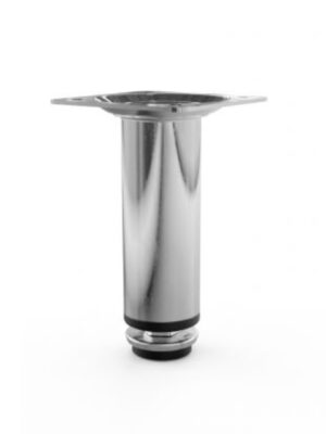 pé com regulagem aço 100mm cromado redondo hd metalnox 458/22844