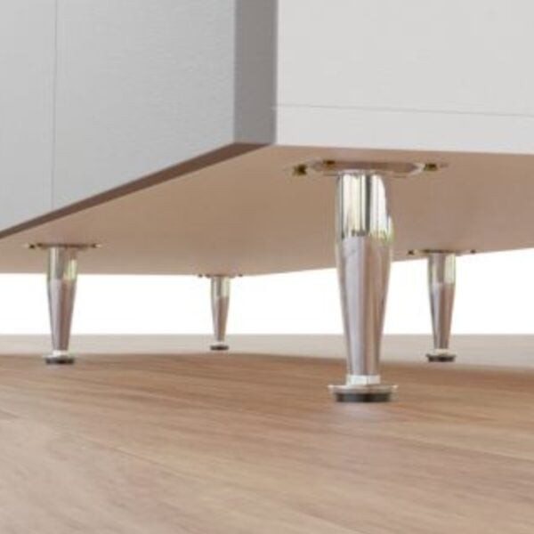 pé com aço 100mm cromado cônico hd metalnox 448/22237 pé com aço 100mm cromado cônico hd metalnox 448/22237