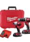 combo parafusadeira/furadeira 2 baterias 1 carregador 2.0a 18v milwaukee 2691 259
