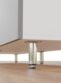 pé com regulagem aço 100mm cromado redondo hd metalnox 458/22844