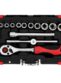 jogo soquete sextavado 1/4" 4x13 mm 16pcs gedore red 3300050