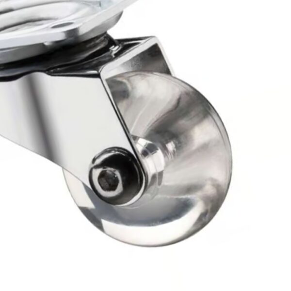 rodizio silicone transparente 35mm sem freio 42x42 metalnox rodizio silicone transparente 35mm sem freio 42x42 metalnox