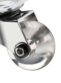 rodizio silicone transparente 35mm sem freio 42x42 metalnox