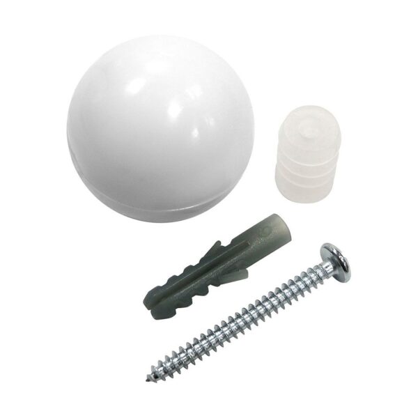 batente porta branco bola com parafuso bucha