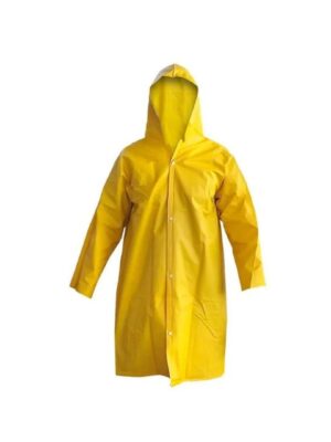 capa de chuva fit pvc forrada amarela