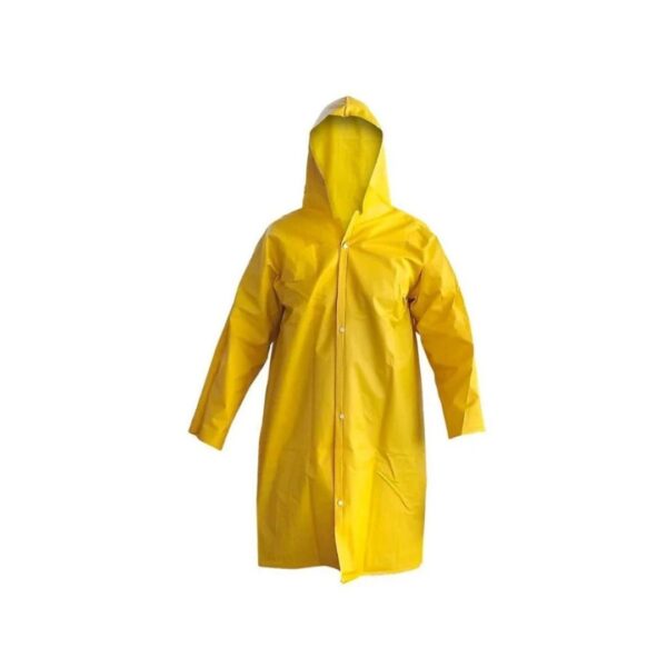 capa de chuva fit pvc forrada amarela
