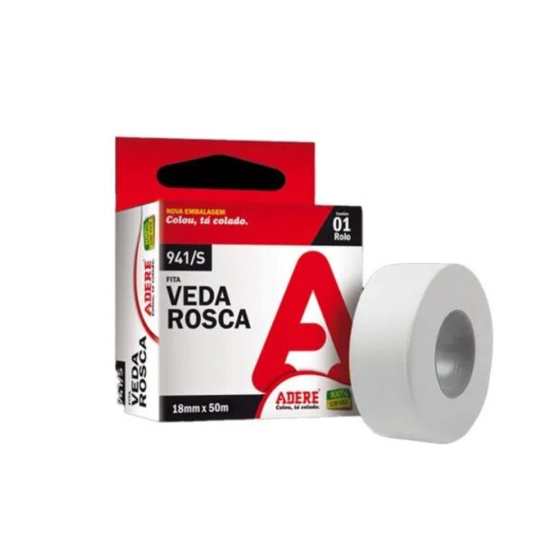 fita veda rosca branca 18x50mt adere