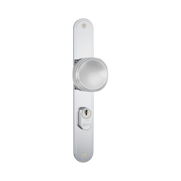 fechadura stam elétrica cilindro 80mm abre para fora branca