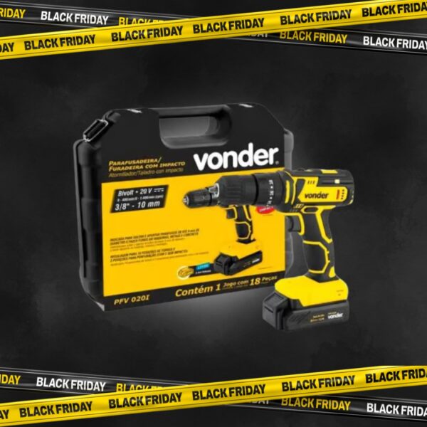 parafusadeira 2 baterias.2a 20v pfv020i + carregador, com impacto vonder 220v