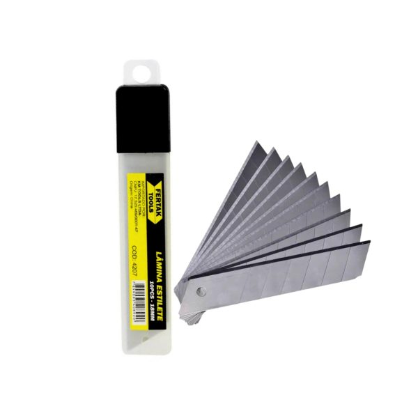 lâmina estilete 25mm fertak com 10 peças