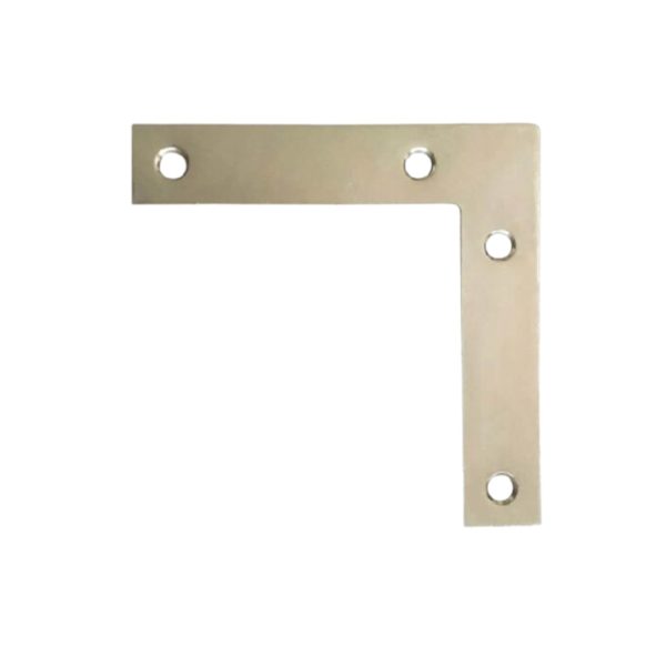placa reforçada angular 10x10 cm em aço galvanizado zincado