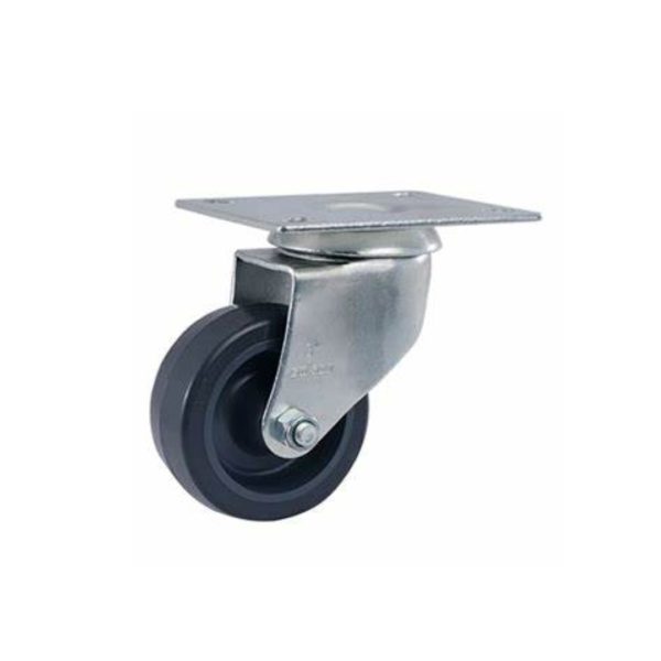 rodizio giratório 3" 312 60kg roda cinza com chapa