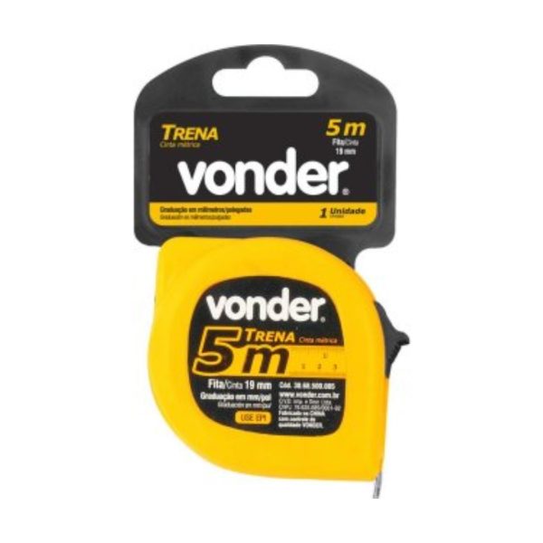 trena 5 metros 19mm vonder graduada em milímetros trena 5 metros 19mm vonder graduada em milímetros