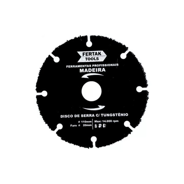 lâmina serra circular 4.1/2" tung para madeira fertak 280010