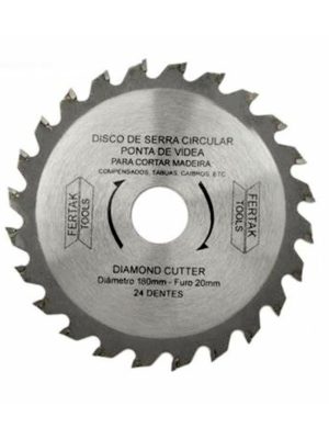 lâmina serra circular 7" 24 dentes fertak 2810