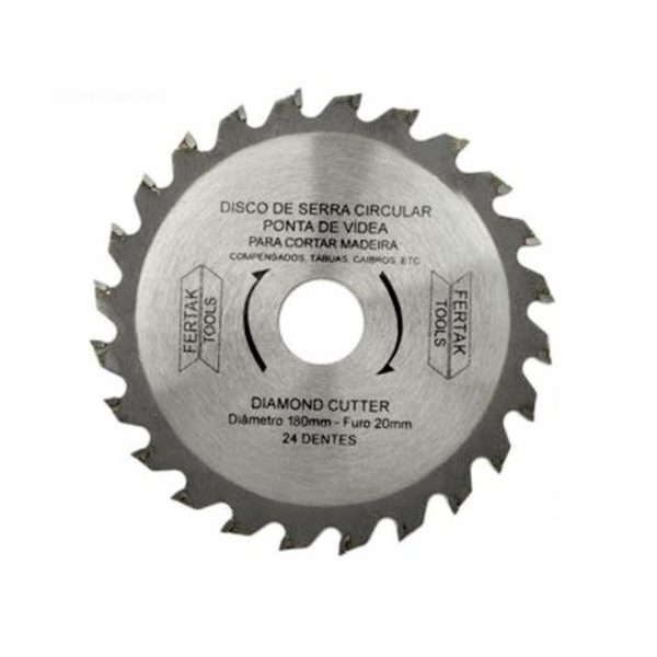lâmina serra circular 7" 24 dentes fertak 2810