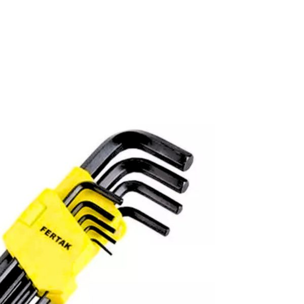 jogo chave allen abaulada 1.5x10 longa 9 peças fertak 2404 jogo chave allen abaulada 1.5x10 longa 9 peças fertak 2404