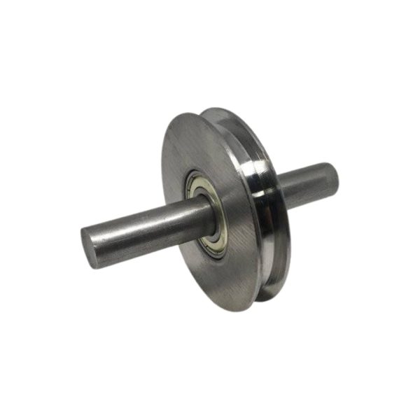 roldana ferro 4" u 14mm com rolamento eixo 15x100 poletto