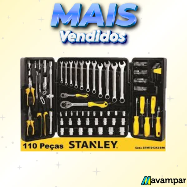 jogo multi ferramentas 110 peças stanley stmt81243 840