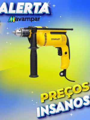 furadeira 710w impacto 1/2 chave vvr 220v sdh710b2 stanley
