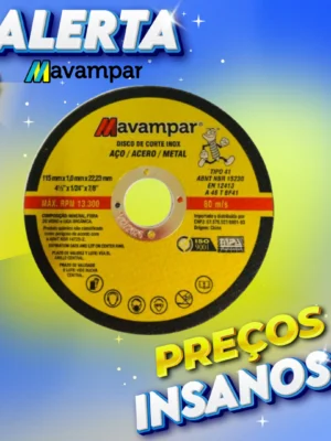 kit 25 peças disco inox 9" a36 t bf41 mavampar