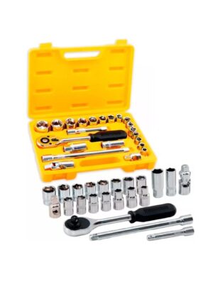 jogo soquete sextavado 1/2" 22 peças 10 a 32mm titanium 08533