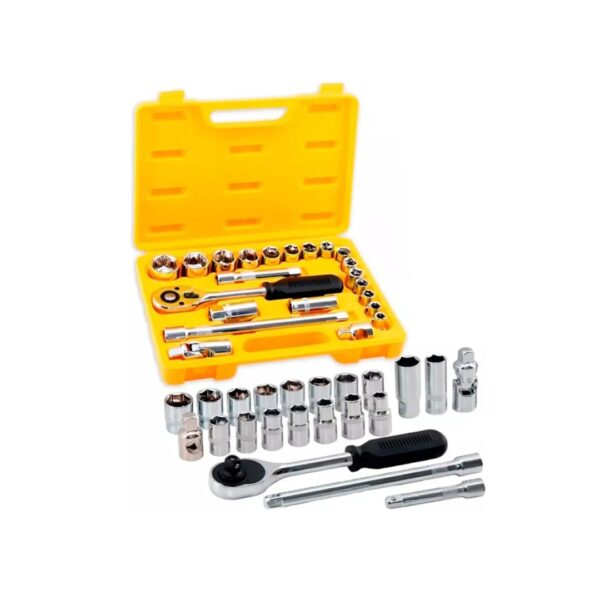 jogo soquete sextavado 1/2" 22 peças 10 a 32mm titanium 08533