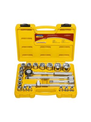 jogo soquetes sextavados 1/2" tramontina master aço crv 22 peças