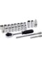 jogo soquete sextavado 1/2" 22 peças 10 a 32mm titanium 08533