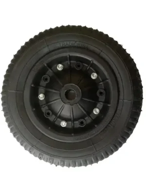 roda montada maciça 14" ip25.4mm 2 tração sem rolamento polityre 325ipn2