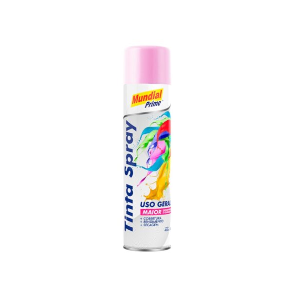 tinta spray magenta rosa 400ml mundial prime