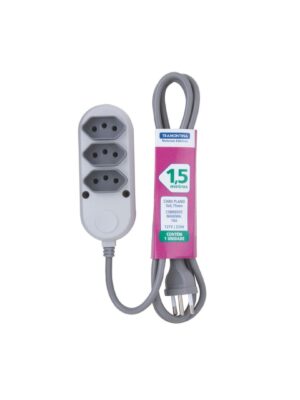 régua 3 tomadas 10a 2p+t 250v 1.5m tramontina 57504019