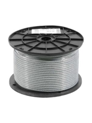 cabo de aço galvanizado 5/32 6x7 a/f belenus rolo 500 metros