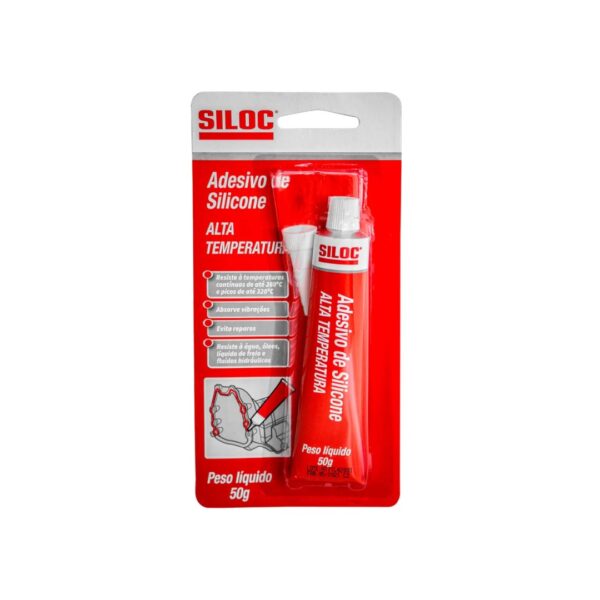silicone alta temperatura vermelho 50gr bisnaga siloc 12un/cx itw 605005 .