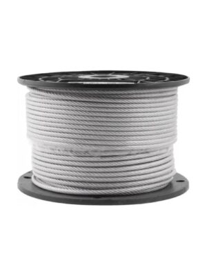 cabo de aço plastificado 1/8x5/32 6x7 belenus rolo 500 metros