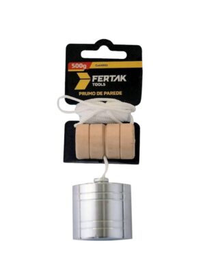 prumo metal maciço n.3 500g fertak 6932