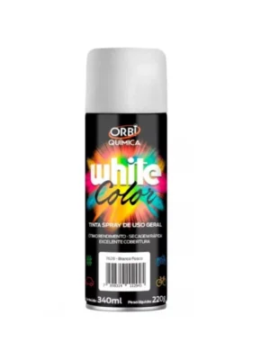 tinta spray branco brilhante 340ml/190g orbispray