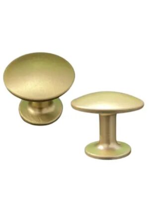 puxador móveis ponto redondo dourado escovado 24mm renna 3.650.7037