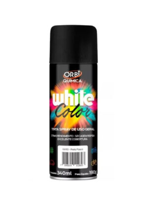 tinta spray preto fosco 340ml/190g orbispray