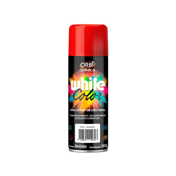 tinta spray vermelho 340ml/190g orbispray