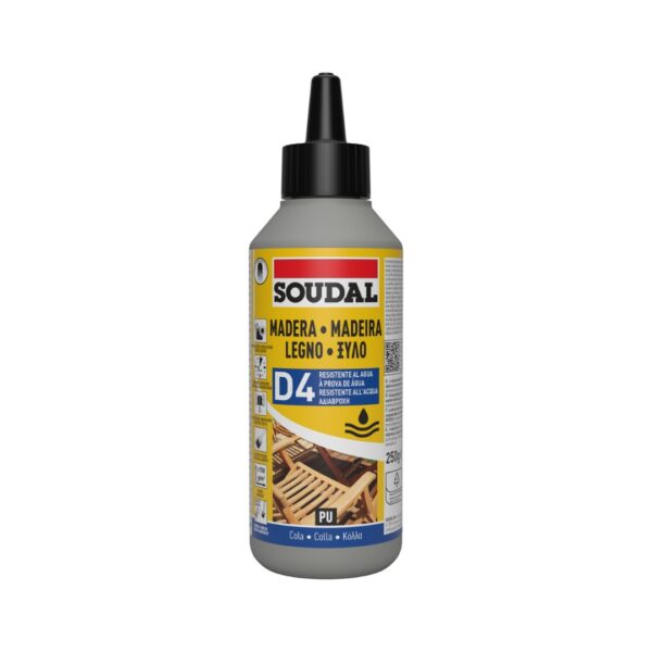 cola pur poliuretano resistente d4 66a 750g soudal