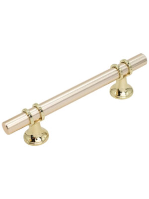 puxador móveis enlace dourado fosco com base brilho