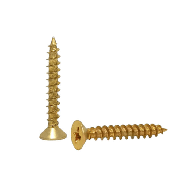 parafuso phillips cabeça chata bicromatizado 4.0x16 pacote com 100 unidades