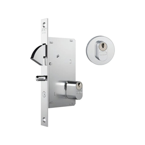 fechadura stam 950 bico papagaio roseta inox 45m