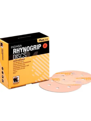 disco lixa com velcro 6" chapeação grão 120 6 furos rhynogrip plus line indasa