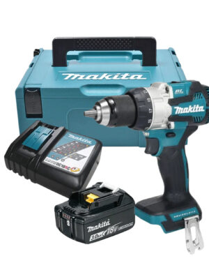 parafusadeira furadeira de impacto 1 bateria 1830b 3ah 18v com carregador dc18rc makita dhp489z promo