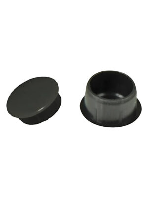 tapa furo 10mm preto pacote com 100 unidades
