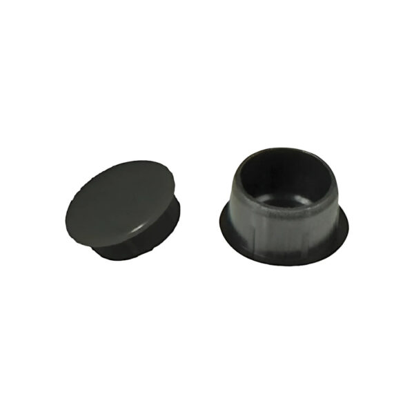 tapa furo 10mm preto pacote com 100 unidades
