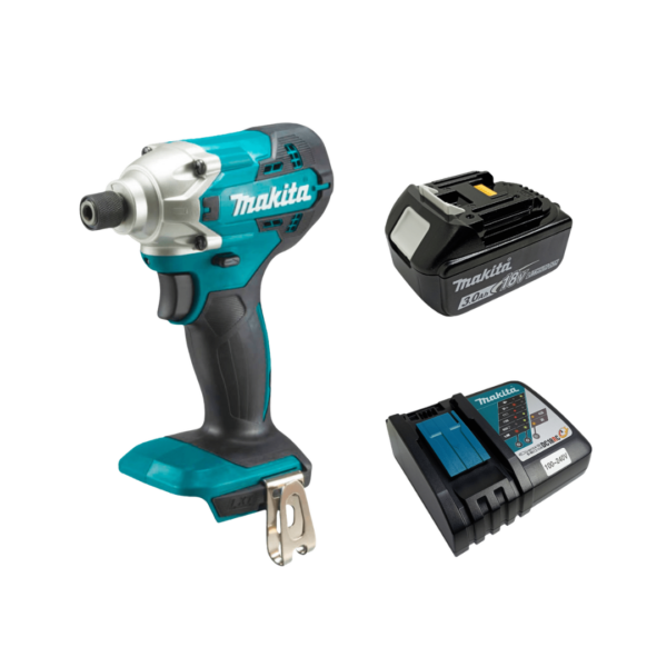 parafusadeira + 1 bateria 3.0ah 18v impacto dtd156z + carregador dc18rc makita dtd156z promo