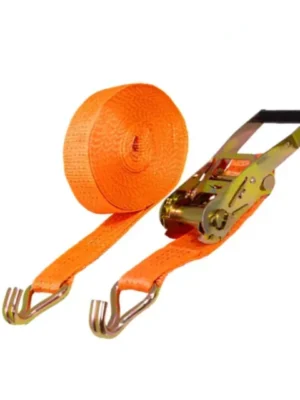cinta poliéster 25mm 4.5mt 800kg com catraca gancho laranja universal